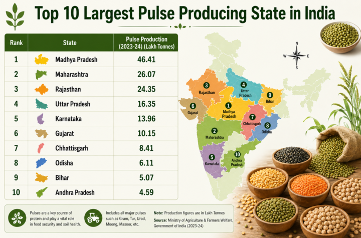 top 10 Largest Pulse Producing State in India